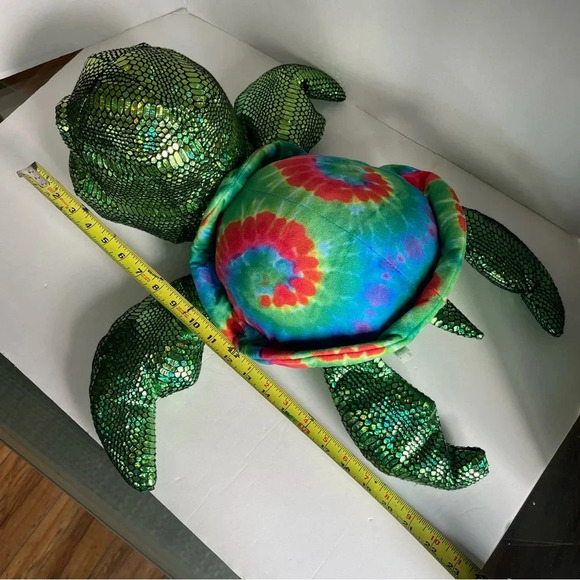 Caravan Soft Toys Tie Dye  Shell Turtle 22” - Picture 13 of 13